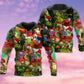 Frog Santa Tiny House Hoodie For Christmas Events Holiday Travel And Comfortable Casual Outfits