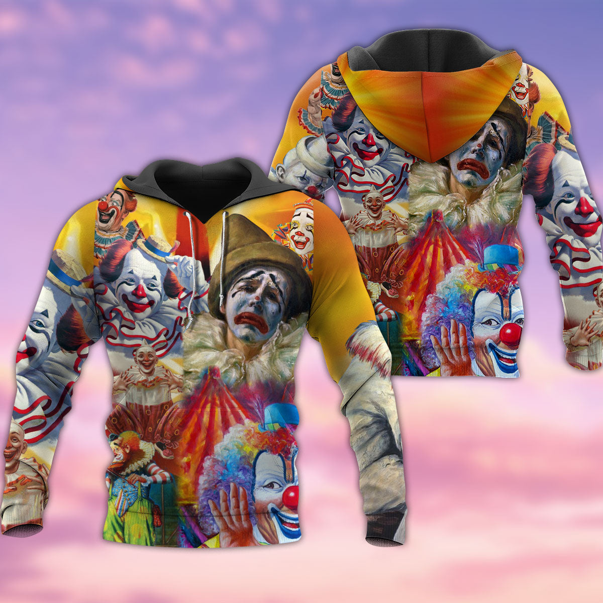 Funny Happy Clown Life Hoodie For Everyday Wear Outdoor Adventures And Comfortable Style