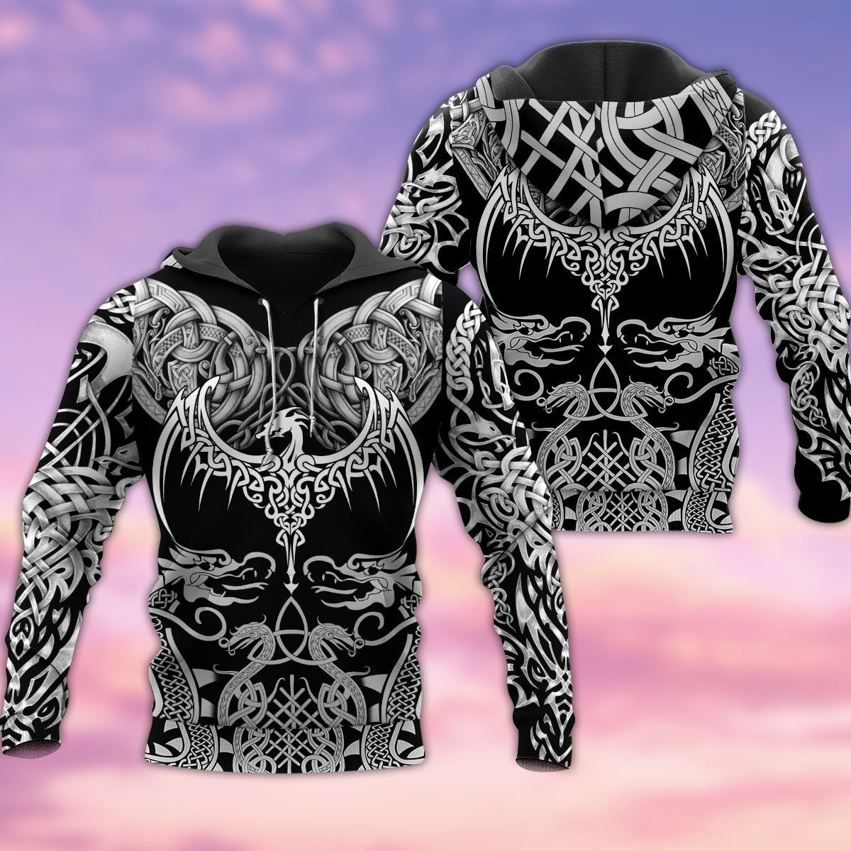 Classic Viking Warrior Hoodie For Norse Inspired Streetwear Outdoor Travel And Bold Everyday Style