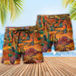 Desert Sunset Begins Beach Shorts Pattern Detail For Poolside Fun And Relaxed Holiday Style