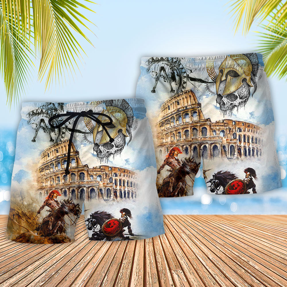 Ancient Rome Empire Inspired Beach Shorts Pattern Detail For Warm Weather Comfort And Thoughtful Gift Giving