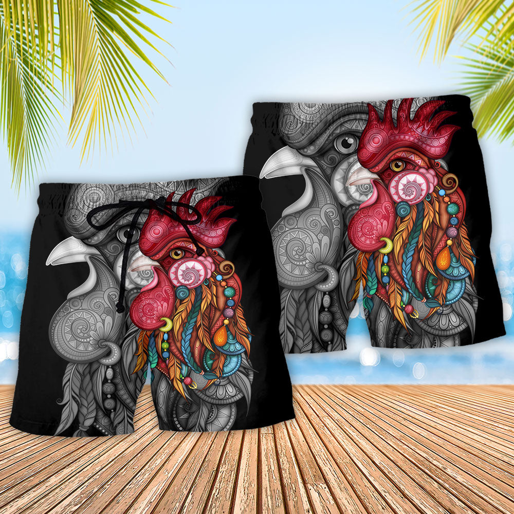 Rooster Farm Dreamer Beach Shorts Pattern Detail For Relaxed Weekends And Leisure And Relaxation