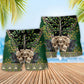 Skull Trees Nature Beach Shorts Pattern Detail For Leisure Travel And Everyday Comfort