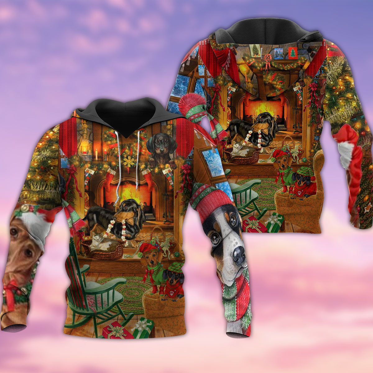 Christmas Home Love Dogs Hoodie For Holiday Vacations Winter Events And Everyday Comfort