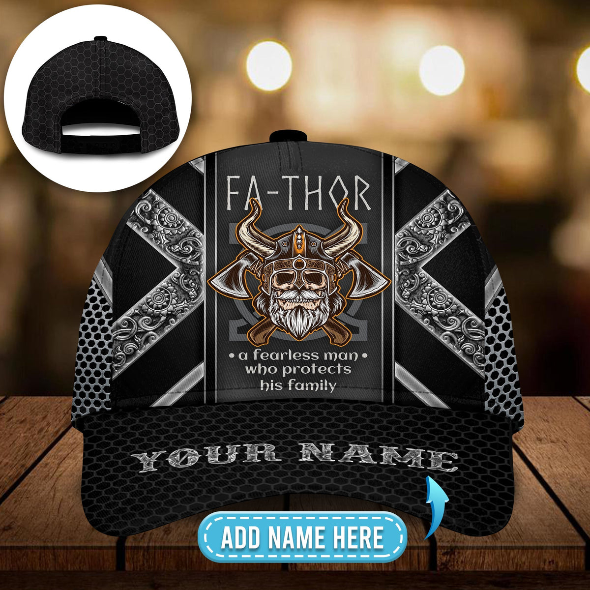 Viking Father Fearless Man Personalized Classic Cap For Summer Outings Festivals And Relaxed Daily Wear