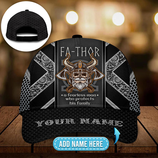 Viking Father Fearless Man Personalized Classic Cap For Summer Outings Festivals And Relaxed Daily Wear