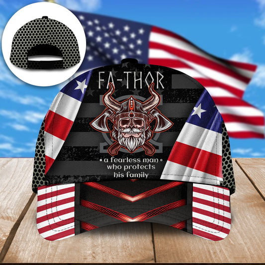 Viking Father Fearless Man American Classic Cap For Festivals Holidays And Comfortable Everyday Wear
