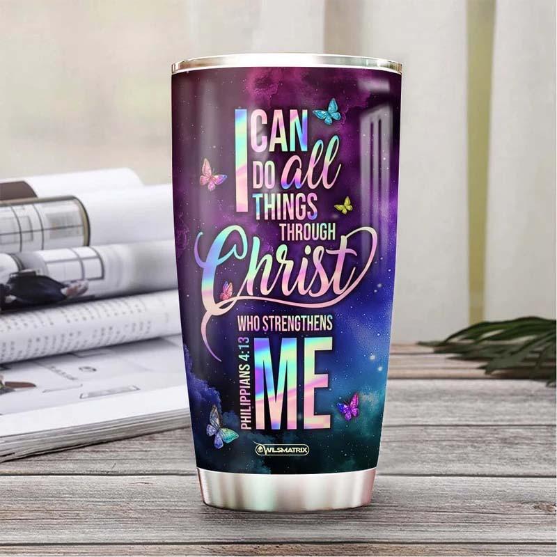 Jesus Faith Butterfly Personalized 20 Oz Tumbler For Coffee Travel And Daily Drinks