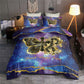 God Butterfly Faith Cross Gold Flower Butterfly Christian Galaxy Bedding Cover For Faith Bedroom Decor