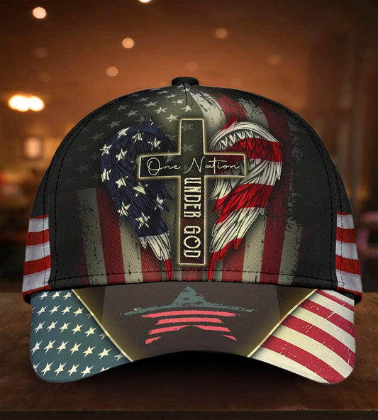American One Nation Under God Classic Cap For Comfortable Casual Wear Holidays And Outdoor Trips