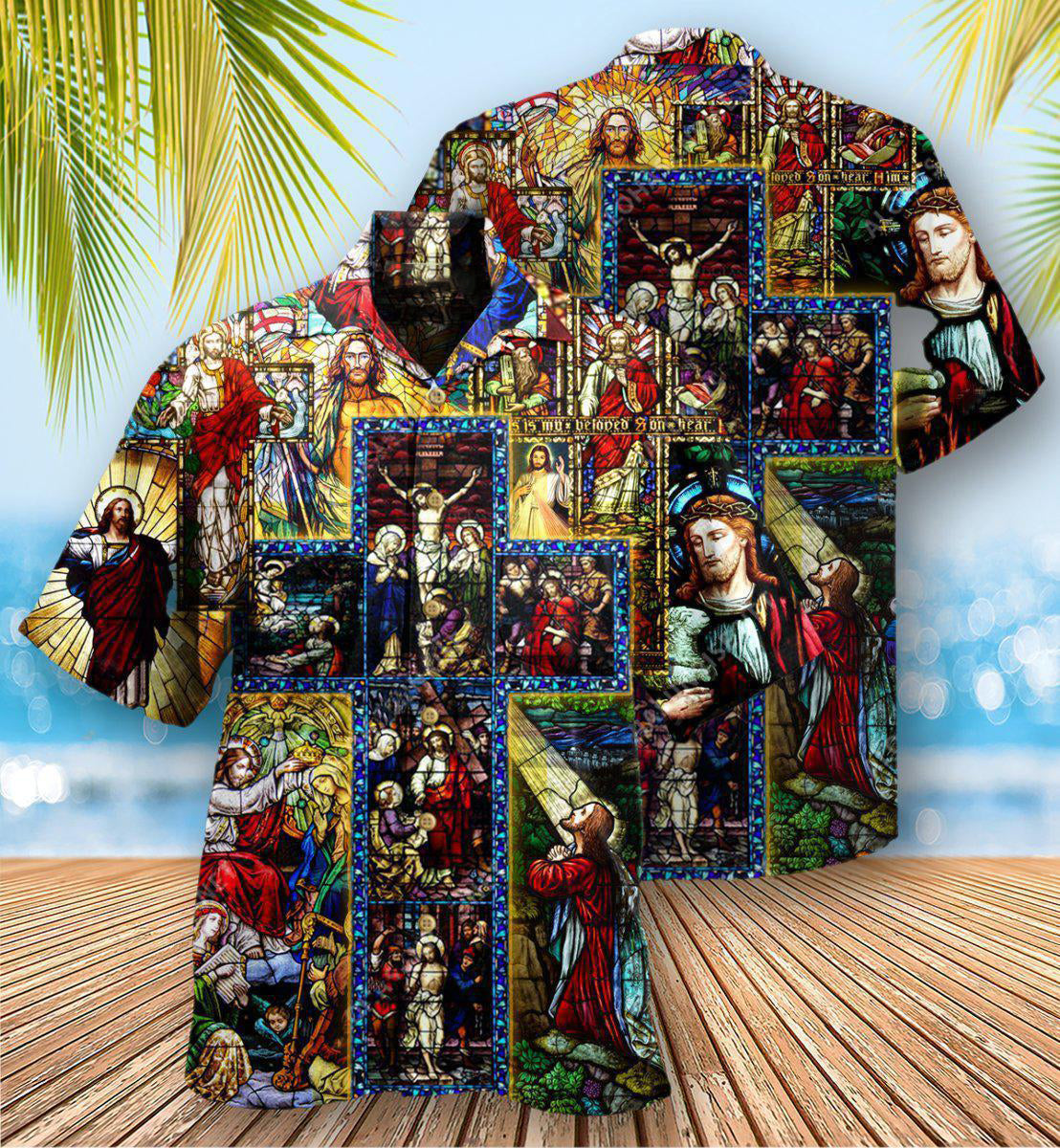 Christian Faith Hawaiian Shirt With All Over Print For Tropical Holiday Resort Parties And Everyday Style