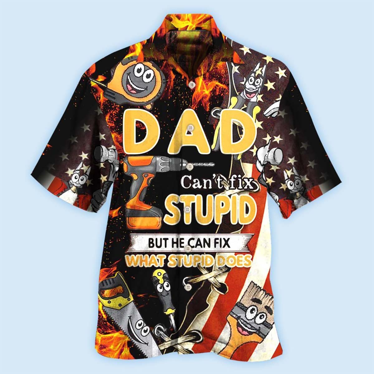 Mechanic Family Dad Fix Stupid Hawaiian Shirt For Poolside Relaxation And Sunny Getaways