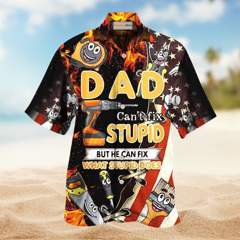 Dad And Papa Repair Humor Hawaiian Shirt For Beach Holidays Outdoor Outings And Relaxed Everyday Wear