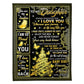 Family I Am So Proud Of You Daughter Gift Black And Yellow Flannel Blanket For Cozy Bedroom Sofa Decor