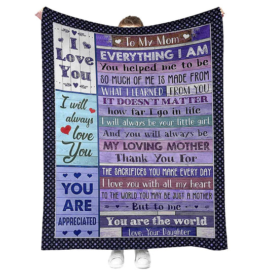 Family I Love You To The Moon And Back Love You Flannel Blanket For Cozy Bedroom Sofa Decor