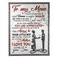 Family I Love You To The Moon And Back My Loving Mother Flannel Blanket For Cozy Bedroom Sofa Decor