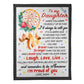 Family Love I'm Proud Of You Daughter Gift Flannel Blanket For Cozy Bedroom Sofa Decor