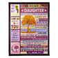 Family Love The Gift Of Life Daughter Gift Flannel Blanket For Cozy Bedroom Sofa Decor