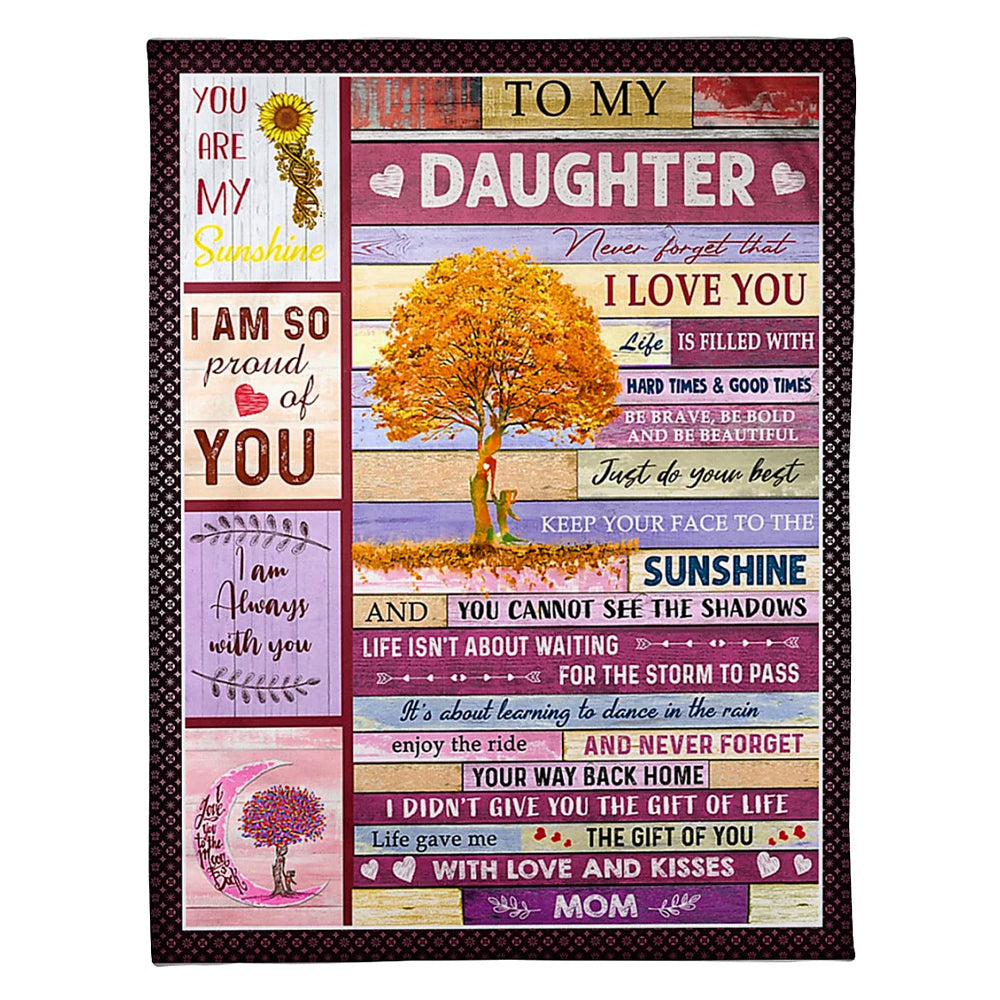 Family Love The Gift Of Life Daughter Gift Flannel Blanket For Cozy Bedroom Sofa Decor