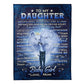 Family Never Feel That You're Alone Mom To Daughter Blue Flannel Blanket For Cozy Bedroom Sofa Decor