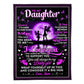 Family Sometimes It's Hard To Find Words Mom To Daughter Flannel Blanket For Cozy Bedroom Sofa Decor