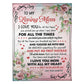 Family To My Mom Flannel Blanket For Cozy Bedroom Sofa Decor