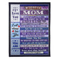 Family To My Mom The Loves Flannel Blanket For Cozy Bedroom Sofa Decor