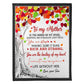 Family To My Mother Rich And Strong Flannel Blanket For Cozy Bedroom Sofa Decor