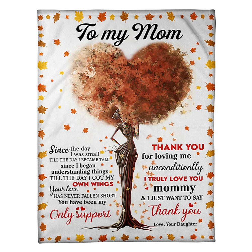 Family To My Mother Flannel Blanket For Cozy Bedroom Sofa Decor
