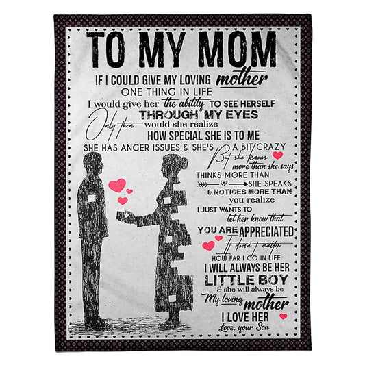 Family To My Mom Vintage If I Could Flannel Blanket For Cozy Bedroom Sofa Decor