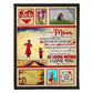 Family To My Mom You Are Appreciated Mother Flannel Blanket For Cozy Bedroom Sofa Decor