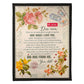 Family To My Mother For Mother Rose Letter Flannel Blanket For Cozy Bedroom Sofa Decor
