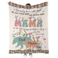 Family I've Only Been With Dad Personalized Flannel Blanket For Cozy Bedroom Sofa Decor