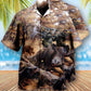 Vintage Boar Hunting Fantasy Hawaiian Shirt For Coastal Adventures And Warm Weather Wear
