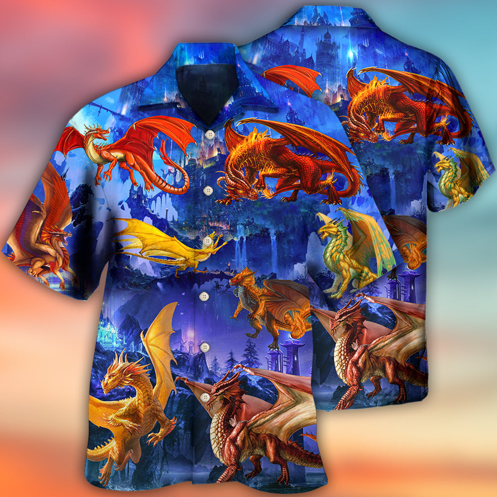 Dragon Fantasy Hawaiian Shirt Design View For Resort Travel And Thoughtful Gifting
