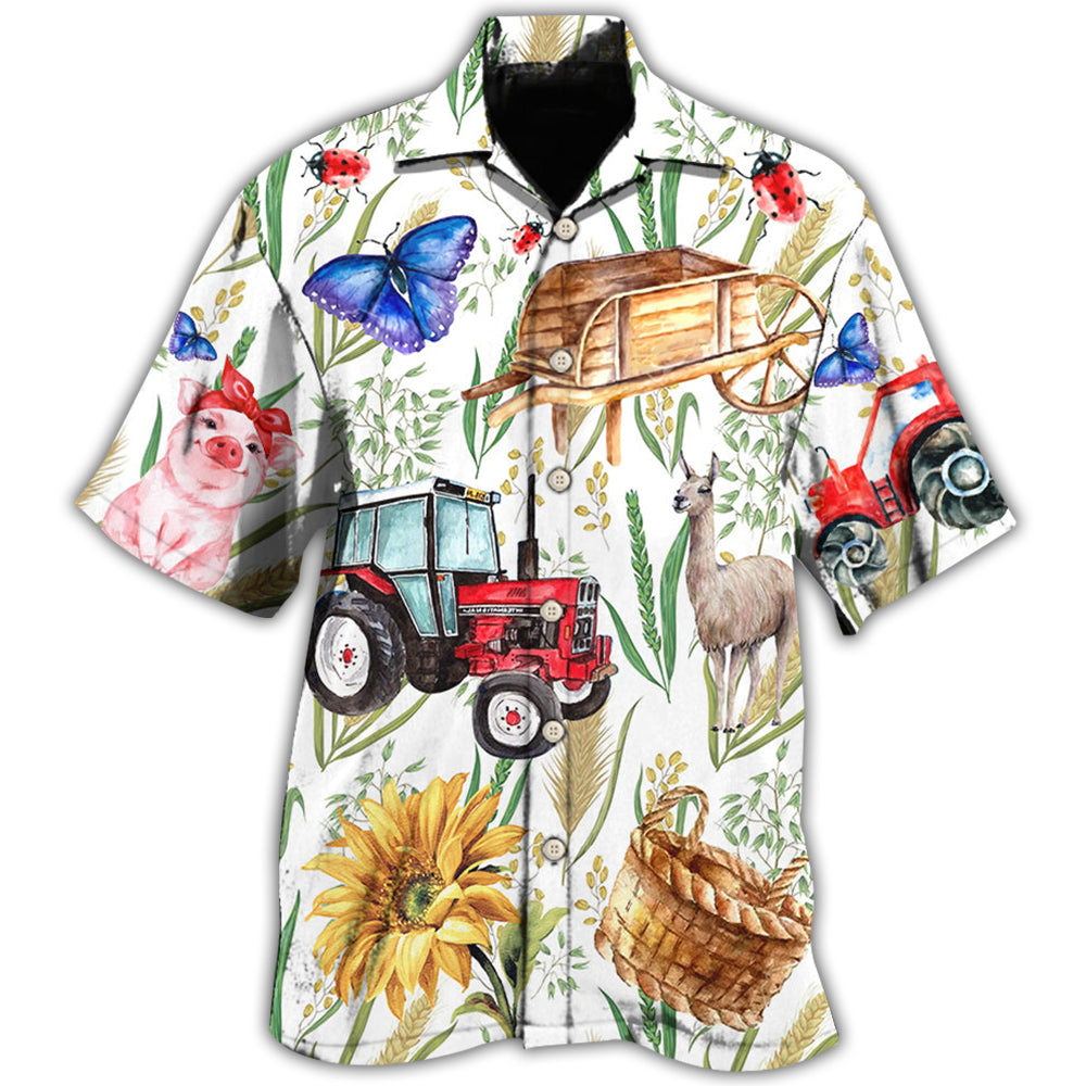 Farm Agriculture Hawaiian Shirt For Coastal Travel, Casual Events, And Comfortable Summer Wear