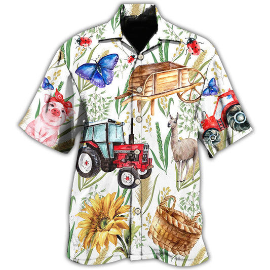Farm Agriculture Hawaiian Shirt For Coastal Travel, Casual Events, And Comfortable Summer Wear