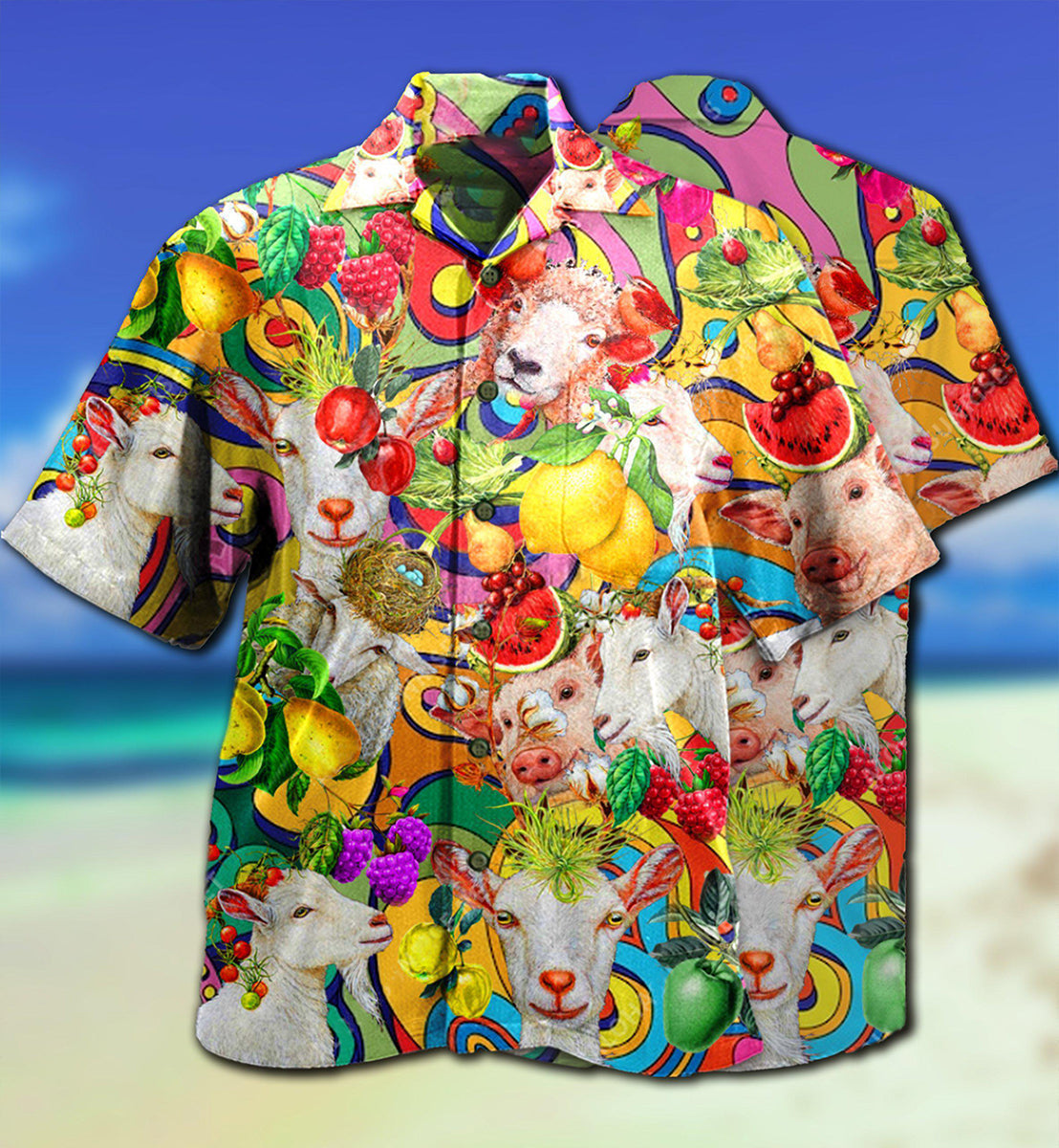Farm Life And Wildlife Hawaiian Shirt With Detailed Graphic For Beach Parties Vacation Travel And Relaxed Casual Style