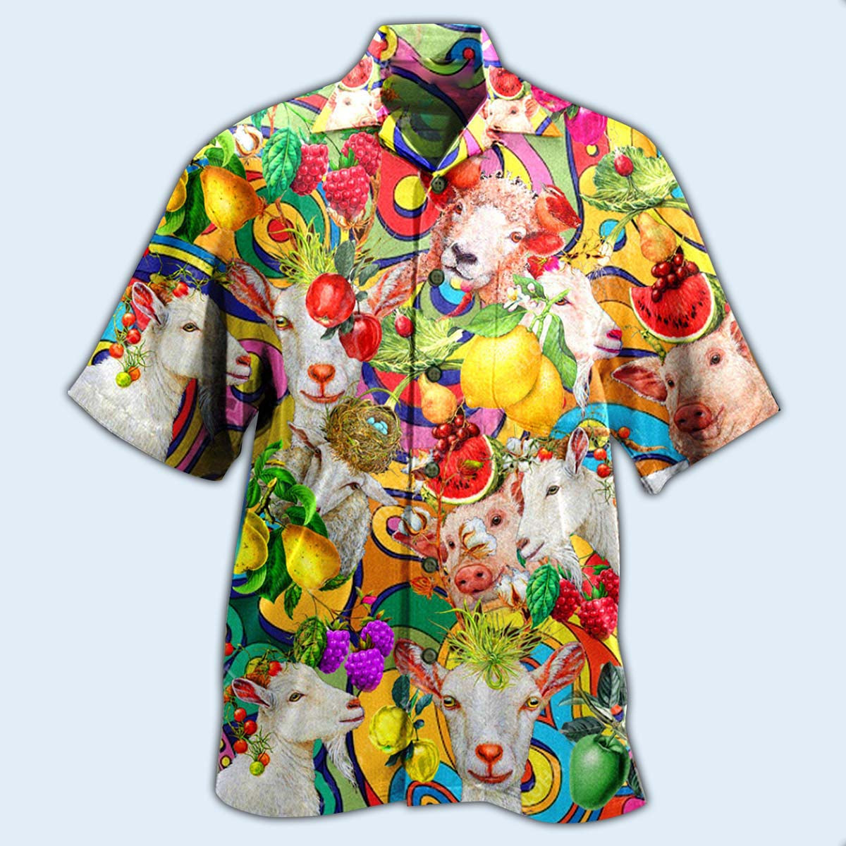 Farm Life And Wildlife Hawaiian Shirt With All Over Print For Beach Parties Vacation Travel And Relaxed Casual Style