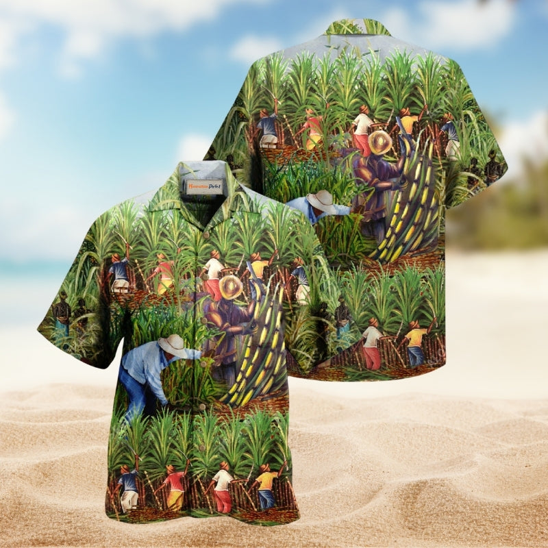 Sugarcane Farm Life Hawaiian Shirt For Island Getaways Beach Parties And Comfortable Vacation Style