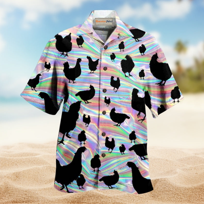 Bold Farm Rooster Hawaiian Shirt For Island Vacations Warm Weather Events And Relaxed Everyday Style
