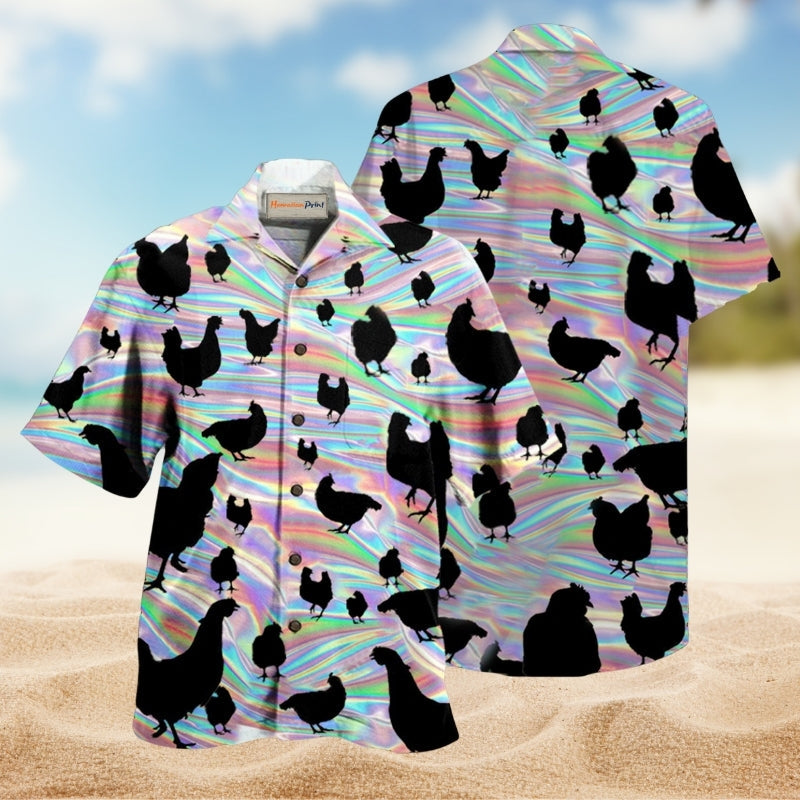 Bold Farm Rooster Hawaiian Shirt For Island Vacations Warm Weather Events And Relaxed Everyday Style