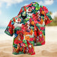 Tropical Funny Surfing Chicken Hawaiian Shirt Pattern Detail For Vacation Style