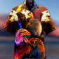 Neon Eagle And Farm Life Hawaiian Shirt With All Over Print For Coastal Vacations Warm Weather Events And Daily Style