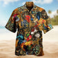 Farm Chicken Rooster Steampunk Hawaiian Shirt For Fantasy Fans, Resort Trips, And Imaginative Summer Style