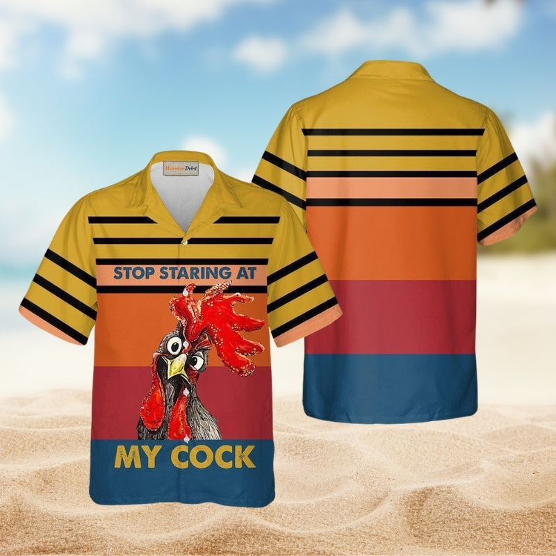Playful Farm Rooster Hawaiian Shirt For Island Getaways Beach Parties And Comfortable Vacation Style