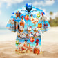 Farm Chickens Beach Hawaiian Shirt For Summer Vacation, Beach Travel, And Casual Wear