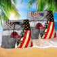 Farm Patriot American Beach Shorts Pattern Detail For Coastal Travel And Comfortable Daily Wear