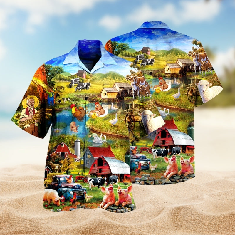 Funny Barbecue BBQ Beer Meat Pork Chicken Pit Hawaiian Shirt All Over Print Detail For Coastal Travel