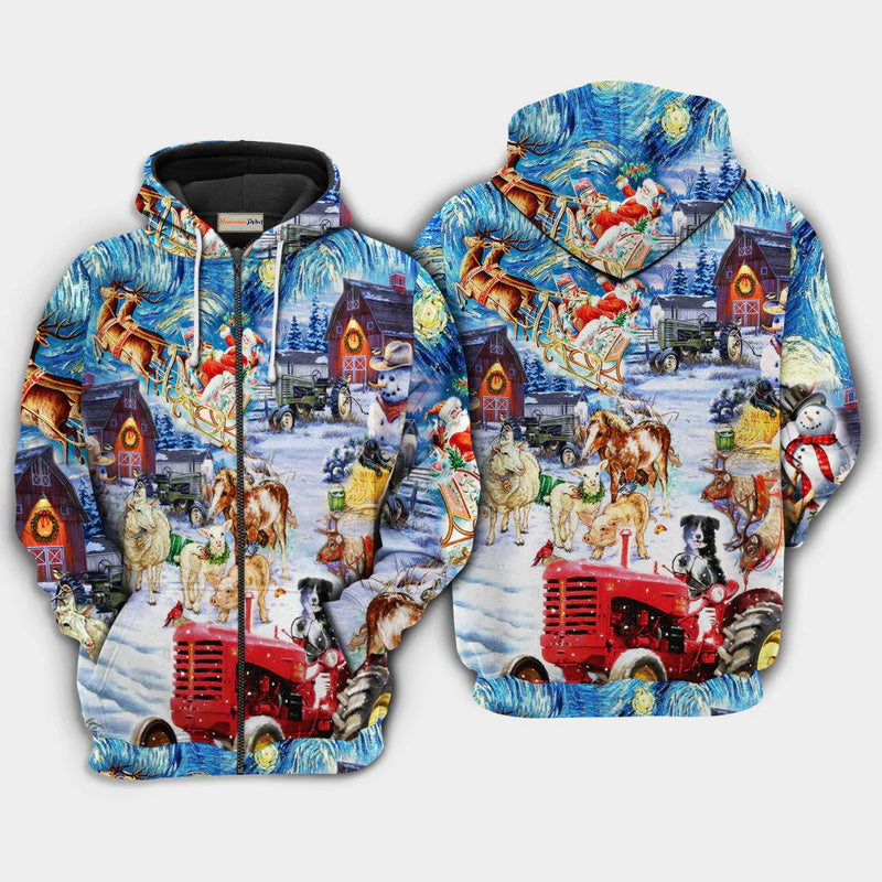 Farm Christmas Lover Hoodie For Christmas Gatherings Outdoor Trips And Relaxed Seasonal Style